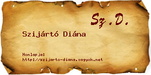 Szijártó Diána névjegykártya